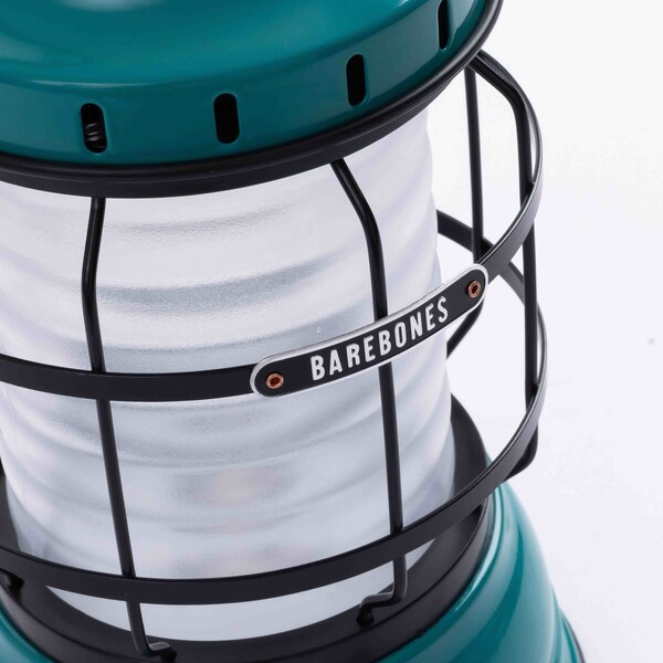 Barebones Bronze Forest Lantern - Vintage, Rechargeable, Adjustable Brightness Teal